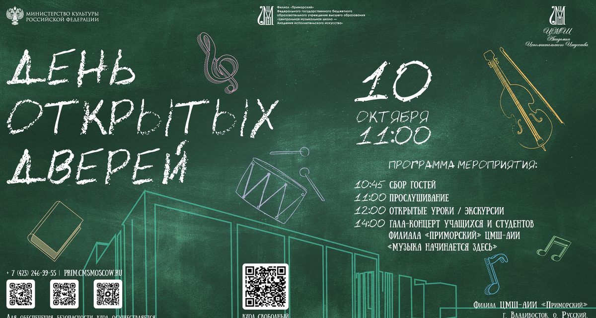 На острове Русском проведут День открытых дверей музыкальной школы 10 октября